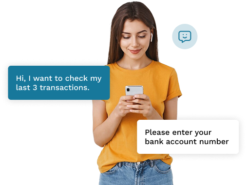 Banking conversational AI chatbot interface