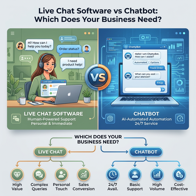 Live Chat Software vs Chatbot: Which Does Your Business Need?